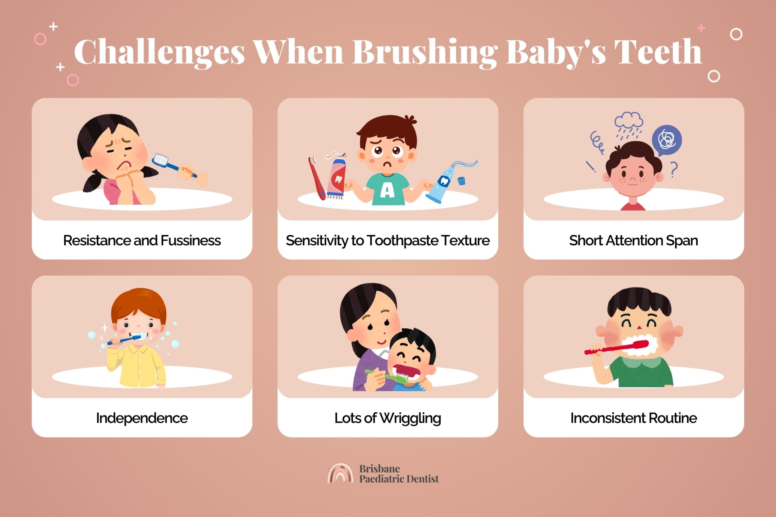 challenges when brushing baby's teeth